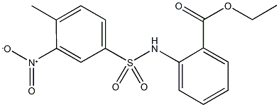 ethyl 2-[({3-nitro-4-methylphenyl}sulfonyl)amino]benzoate 结构式