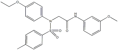 2-{4-ethoxy[(4-methylphenyl)sulfonyl]anilino}-N-(3-methoxyphenyl)acetamide 结构式