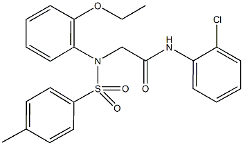 N-(2-chlorophenyl)-2-{2-ethoxy[(4-methylphenyl)sulfonyl]anilino}acetamide 结构式