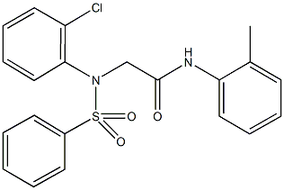 2-[2-chloro(phenylsulfonyl)anilino]-N-(2-methylphenyl)acetamide 结构式