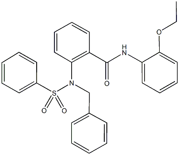 2-[benzyl(phenylsulfonyl)amino]-N-(2-ethoxyphenyl)benzamide 结构式