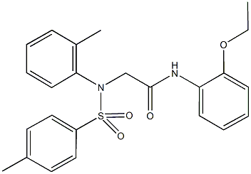 N-(2-ethoxyphenyl)-2-{2-methyl[(4-methylphenyl)sulfonyl]anilino}acetamide 结构式