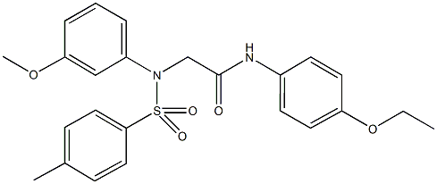 N-(4-ethoxyphenyl)-2-{3-methoxy[(4-methylphenyl)sulfonyl]anilino}acetamide 结构式