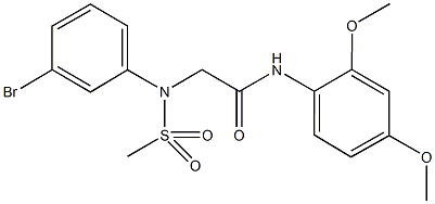 2-[3-bromo(methylsulfonyl)anilino]-N-(2,4-dimethoxyphenyl)acetamide 结构式