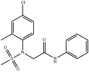 2-[4-chloro-2-methyl(methylsulfonyl)anilino]-N-phenylacetamide 结构式