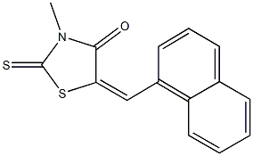 3-methyl-5-(1-naphthylmethylene)-2-thioxo-1,3-thiazolidin-4-one 结构式