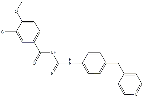 N-(3-chloro-4-methoxybenzoyl)-N'-[4-(4-pyridinylmethyl)phenyl]thiourea 结构式