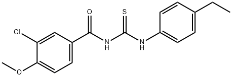 N-(3-chloro-4-methoxybenzoyl)-N'-(4-ethylphenyl)thiourea 结构式