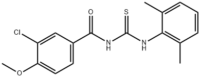 N-(3-chloro-4-methoxybenzoyl)-N'-(2,6-dimethylphenyl)thiourea 结构式