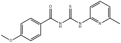 N-(4-methoxybenzoyl)-N'-(6-methyl-2-pyridinyl)thiourea 结构式