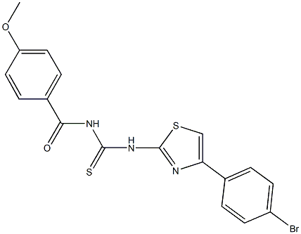 N-[4-(4-bromophenyl)-1,3-thiazol-2-yl]-N'-(4-methoxybenzoyl)thiourea 结构式