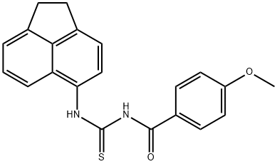 N-(1,2-dihydro-5-acenaphthylenyl)-N'-(4-methoxybenzoyl)thiourea 结构式