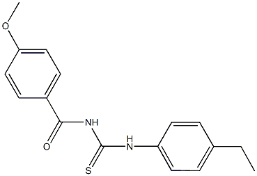 N-(4-ethylphenyl)-N'-(4-methoxybenzoyl)thiourea 结构式