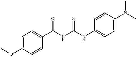 N-[4-(dimethylamino)phenyl]-N'-(4-methoxybenzoyl)thiourea 结构式