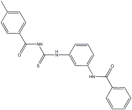 N-[3-({[(4-methylbenzoyl)amino]carbothioyl}amino)phenyl]benzamide 结构式