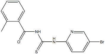 N-(5-bromo-2-pyridinyl)-N'-(2-methylbenzoyl)thiourea 结构式