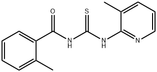 N-(2-methylbenzoyl)-N'-(3-methyl-2-pyridinyl)thiourea 结构式