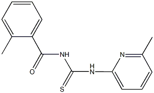 N-(2-methylbenzoyl)-N'-(6-methyl-2-pyridinyl)thiourea 结构式