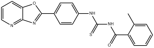 N-(2-methylbenzoyl)-N'-(4-[1,3]oxazolo[4,5-b]pyridin-2-ylphenyl)thiourea 结构式