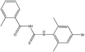 N-(4-bromo-2,6-dimethylphenyl)-N'-(2-methylbenzoyl)thiourea 结构式