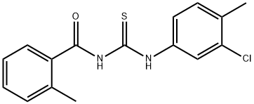 N-(3-chloro-4-methylphenyl)-N'-(2-methylbenzoyl)thiourea 结构式