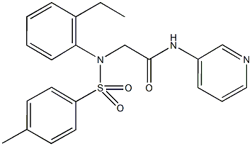 2-{2-ethyl[(4-methylphenyl)sulfonyl]anilino}-N-pyridin-3-ylacetamide 结构式