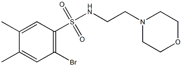 2-bromo-4,5-dimethyl-N-[2-(4-morpholinyl)ethyl]benzenesulfonamide 结构式