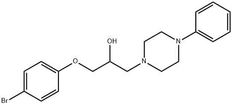 1-(4-bromophenoxy)-3-(4-phenyl-1-piperazinyl)-2-propanol 结构式