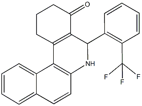 5-[2-(trifluoromethyl)phenyl]-2,3,5,6-tetrahydrobenzo[a]phenanthridin-4(1H)-one 结构式