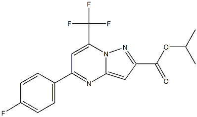 isopropyl 5-(4-fluorophenyl)-7-(trifluoromethyl)pyrazolo[1,5-a]pyrimidine-2-carboxylate 结构式