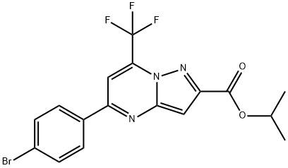 isopropyl 5-(4-bromophenyl)-7-(trifluoromethyl)pyrazolo[1,5-a]pyrimidine-2-carboxylate 结构式