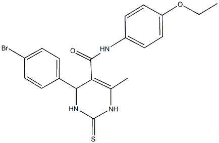 4-(4-bromophenyl)-N-(4-ethoxyphenyl)-6-methyl-2-thioxo-1,2,3,4-tetrahydro-5-pyrimidinecarboxamide 结构式