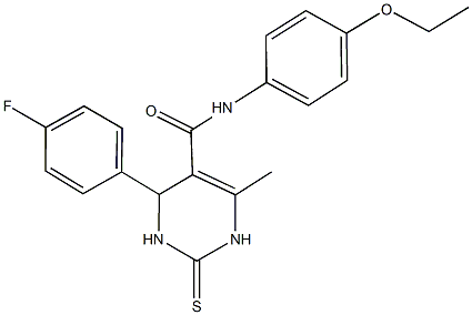 N-(4-ethoxyphenyl)-4-(4-fluorophenyl)-6-methyl-2-thioxo-1,2,3,4-tetrahydro-5-pyrimidinecarboxamide 结构式