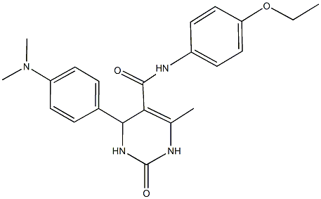 4-[4-(dimethylamino)phenyl]-N-(4-ethoxyphenyl)-6-methyl-2-oxo-1,2,3,4-tetrahydro-5-pyrimidinecarboxamide 结构式