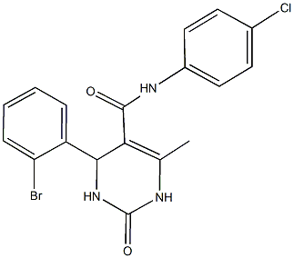 4-(2-bromophenyl)-N-(4-chlorophenyl)-6-methyl-2-oxo-1,2,3,4-tetrahydropyrimidine-5-carboxamide 结构式