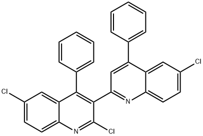 2,6,6'-trichloro-4,4'-diphenyl-3,2'-biquinoline 结构式