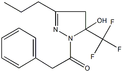 1-(phenylacetyl)-3-propyl-5-(trifluoromethyl)-4,5-dihydro-1H-pyrazol-5-ol 结构式