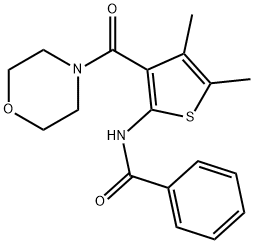 N-[4,5-dimethyl-3-(4-morpholinylcarbonyl)-2-thienyl]benzamide 结构式