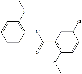 5-chloro-2-methoxy-N-(2-methoxyphenyl)benzamide 结构式