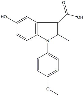 5-hydroxy-1-(4-methoxyphenyl)-2-methyl-1H-indole-3-carboxylic acid 结构式