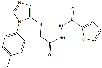 N'-(2-{[5-methyl-4-(4-methylphenyl)-4H-1,2,4-triazol-3-yl]sulfanyl}acetyl)-2-furohydrazide 结构式