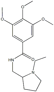 N-[(1-ethyl-2-pyrrolidinyl)methyl]-3,4,5-trimethoxybenzamide 结构式