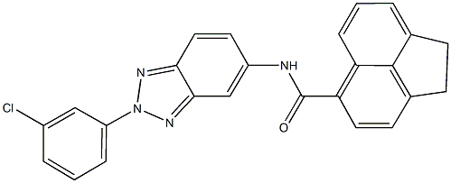 N-[2-(3-chlorophenyl)-2H-1,2,3-benzotriazol-5-yl]-1,2-dihydro-5-acenaphthylenecarboxamide 结构式