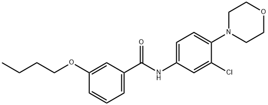 3-butoxy-N-[3-chloro-4-(4-morpholinyl)phenyl]benzamide 结构式