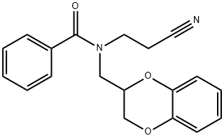 N-(2-cyanoethyl)-N-(2,3-dihydro-1,4-benzodioxin-2-ylmethyl)benzamide 结构式