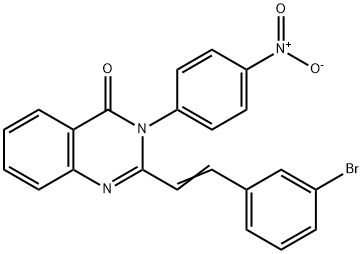 2-[2-(3-bromophenyl)vinyl]-3-{4-nitrophenyl}-4(3H)-quinazolinone 结构式