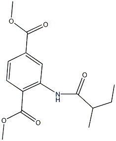 dimethyl 2-[(2-methylbutanoyl)amino]terephthalate 结构式