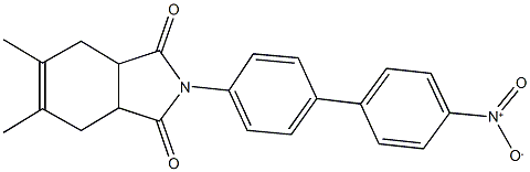 2-{4'-nitro[1,1'-biphenyl]-4-yl}-5,6-dimethyl-3a,4,7,7a-tetrahydro-1H-isoindole-1,3(2H)-dione 结构式