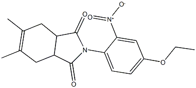 2-{4-ethoxy-2-nitrophenyl}-5,6-dimethyl-3a,4,7,7a-tetrahydro-1H-isoindole-1,3(2H)-dione 结构式