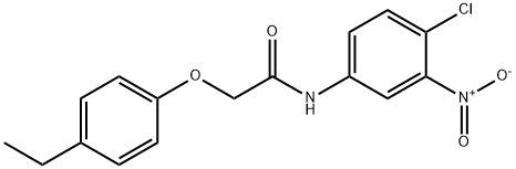 N-{4-chloro-3-nitrophenyl}-2-(4-ethylphenoxy)acetamide 结构式